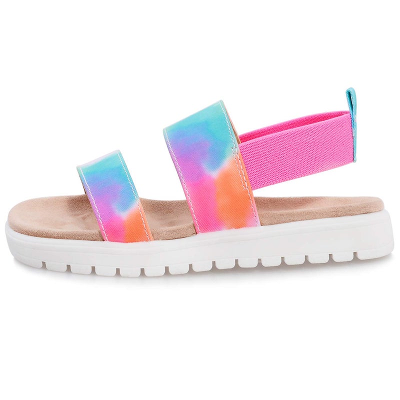 shoeslocker Little Girls Sandals Summer Shoes Open Toe Elastic Back Strap Sandals Flat for Little kids Size 3 - Image 2
